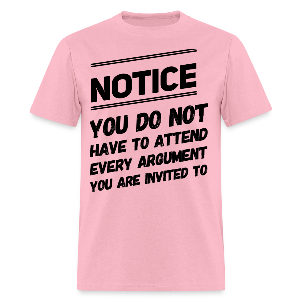 Argument Attendance - pink