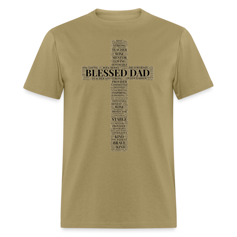 Blessed Dad T-Shirt - khaki