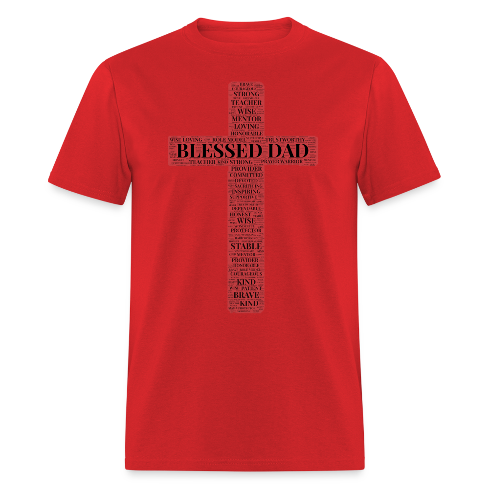 Blessed Dad T-Shirt - red