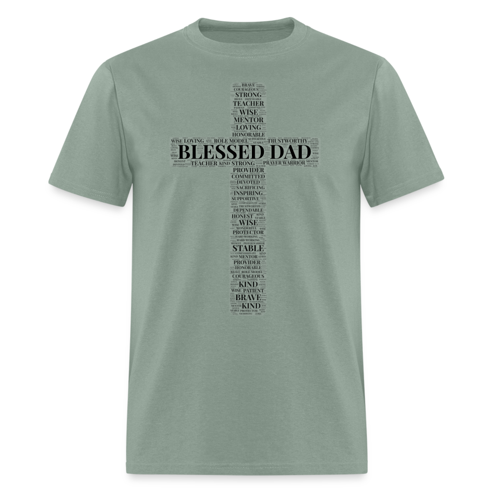Blessed Dad T-Shirt - sage