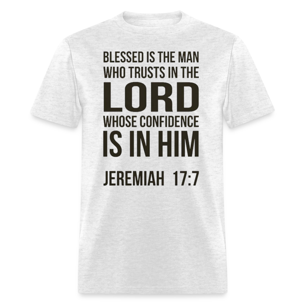 Blessed is the man T-Shirt - light heather gray