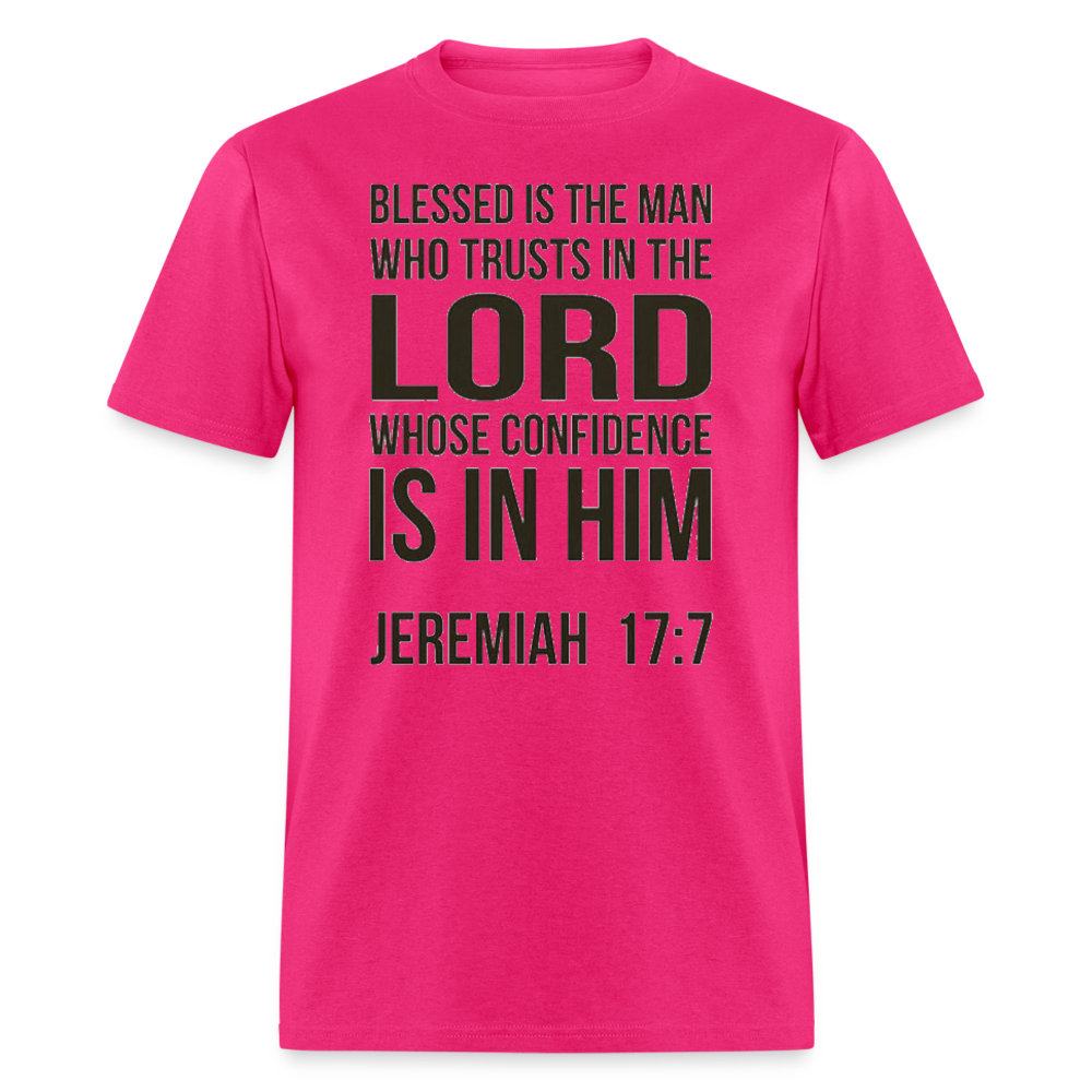 Blessed is the man T-Shirt - fuchsia