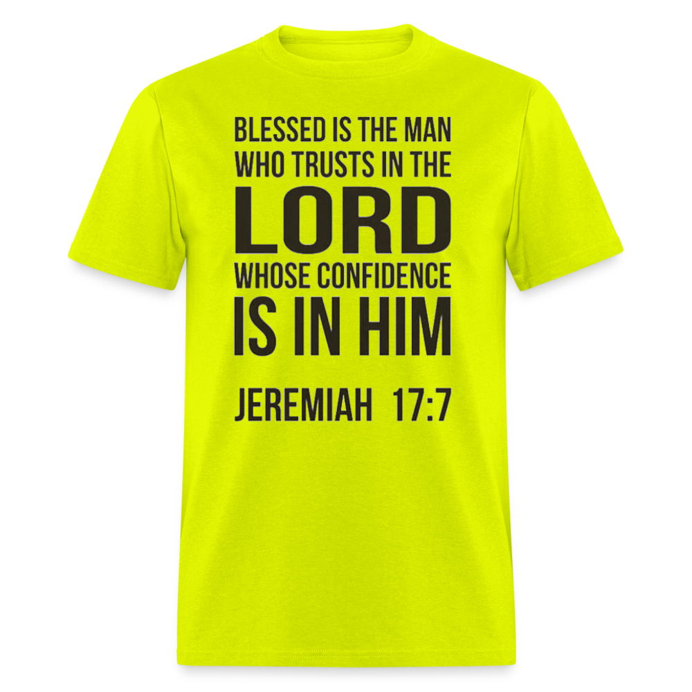 Blessed is the man T-Shirt - safety green