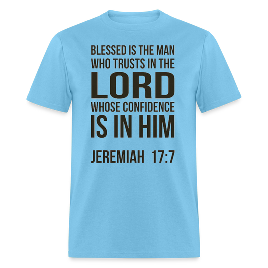 Blessed is the man T-Shirt - aquatic blue