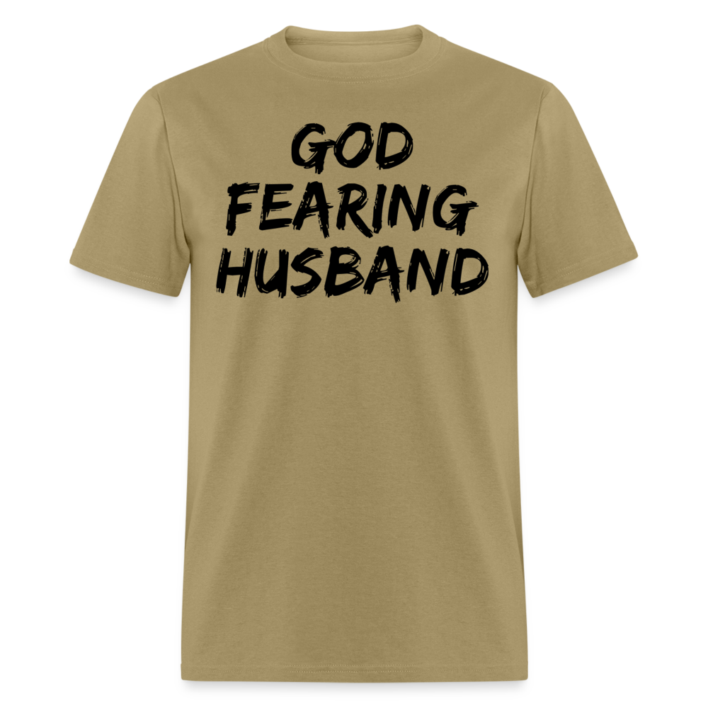 God Fearing Husband T-Shirt - khaki