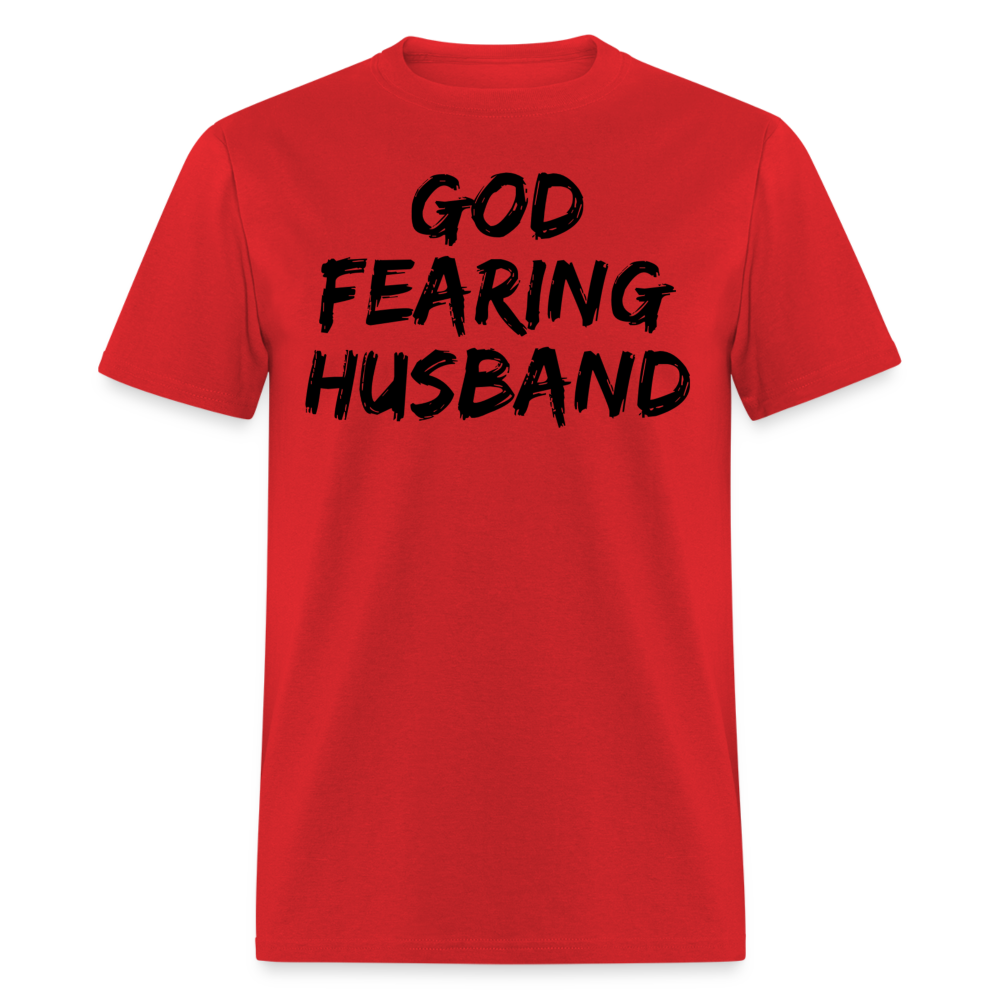 God Fearing Husband T-Shirt - red