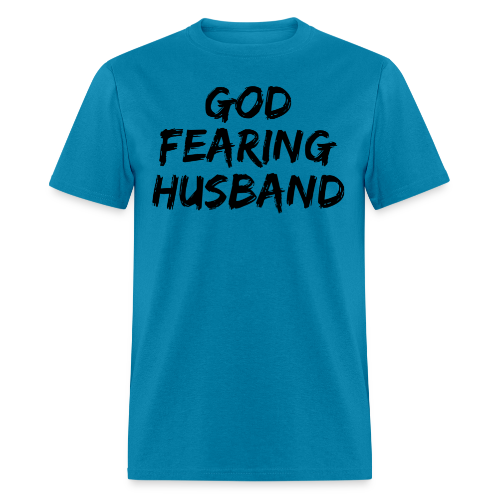 God Fearing Husband T-Shirt - turquoise