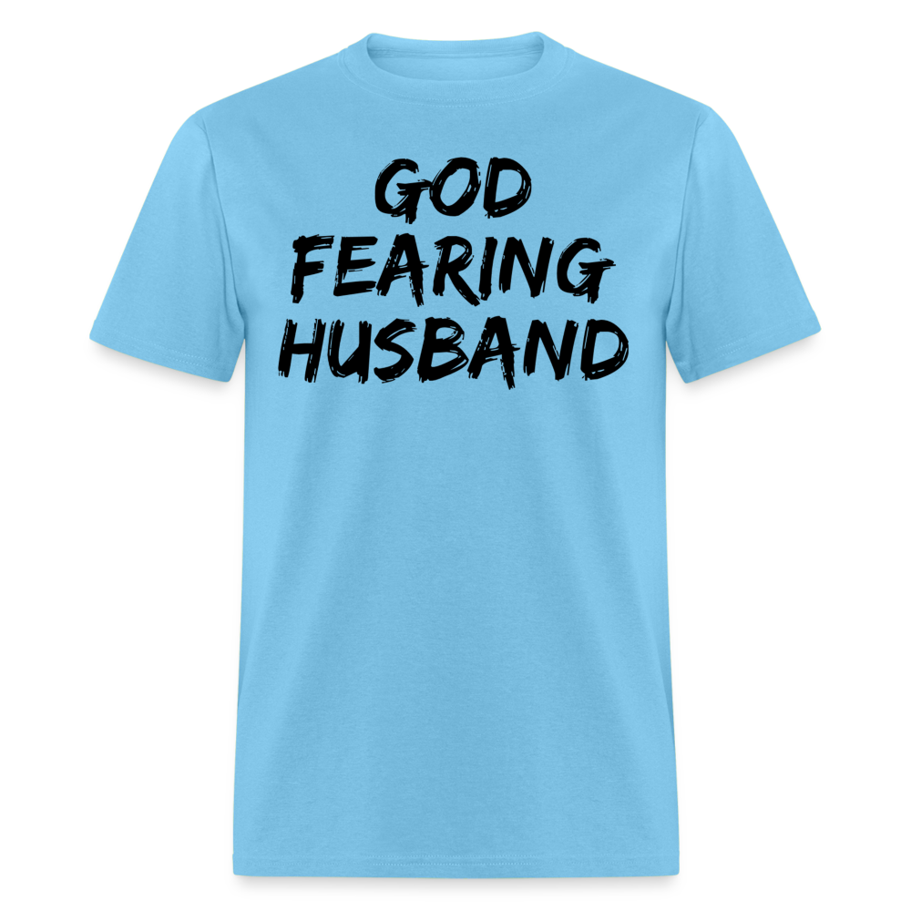 God Fearing Husband T-Shirt - aquatic blue