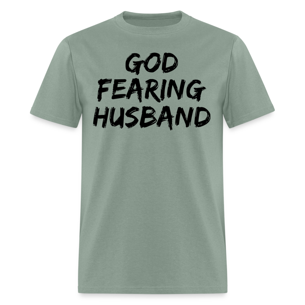 God Fearing Husband T-Shirt - sage