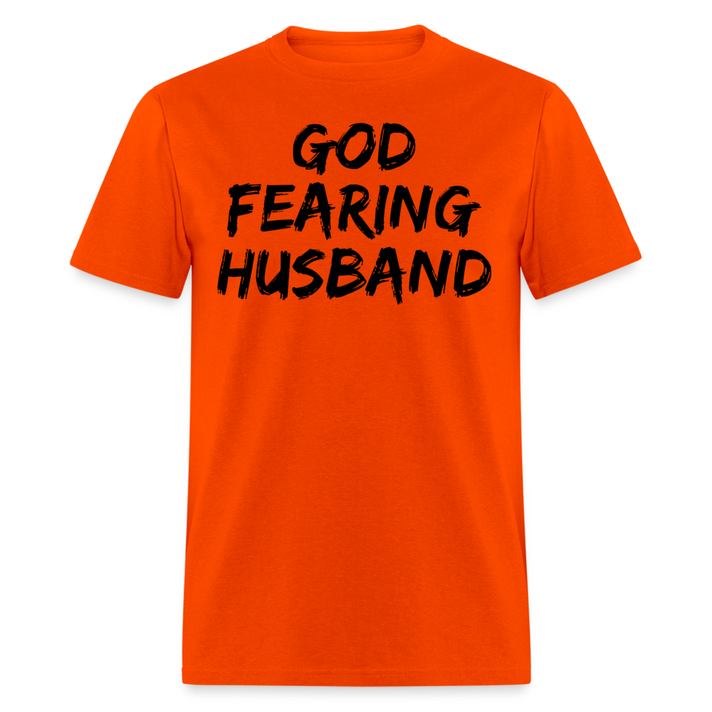 God Fearing Husband T-Shirt - orange