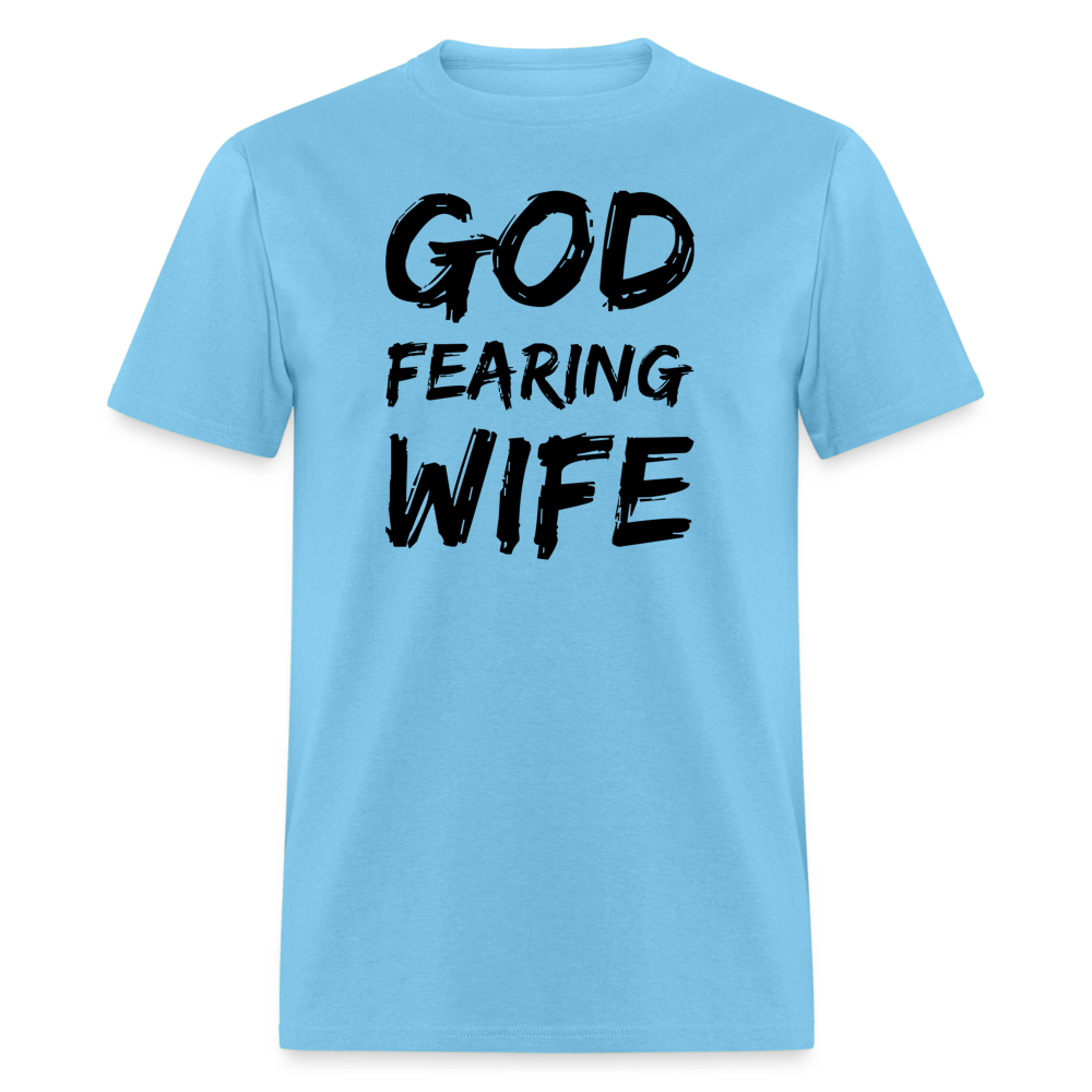 God Fearing Wife T-Shirt - aquatic blue