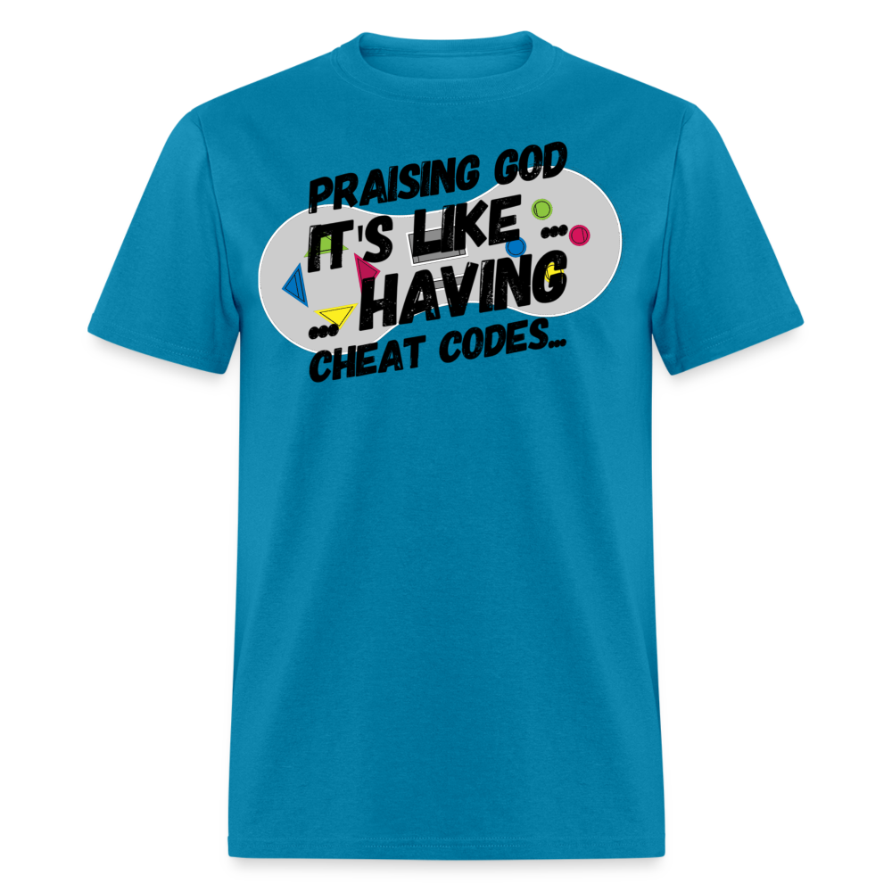 Cheat Codes T-Shirt - turquoise