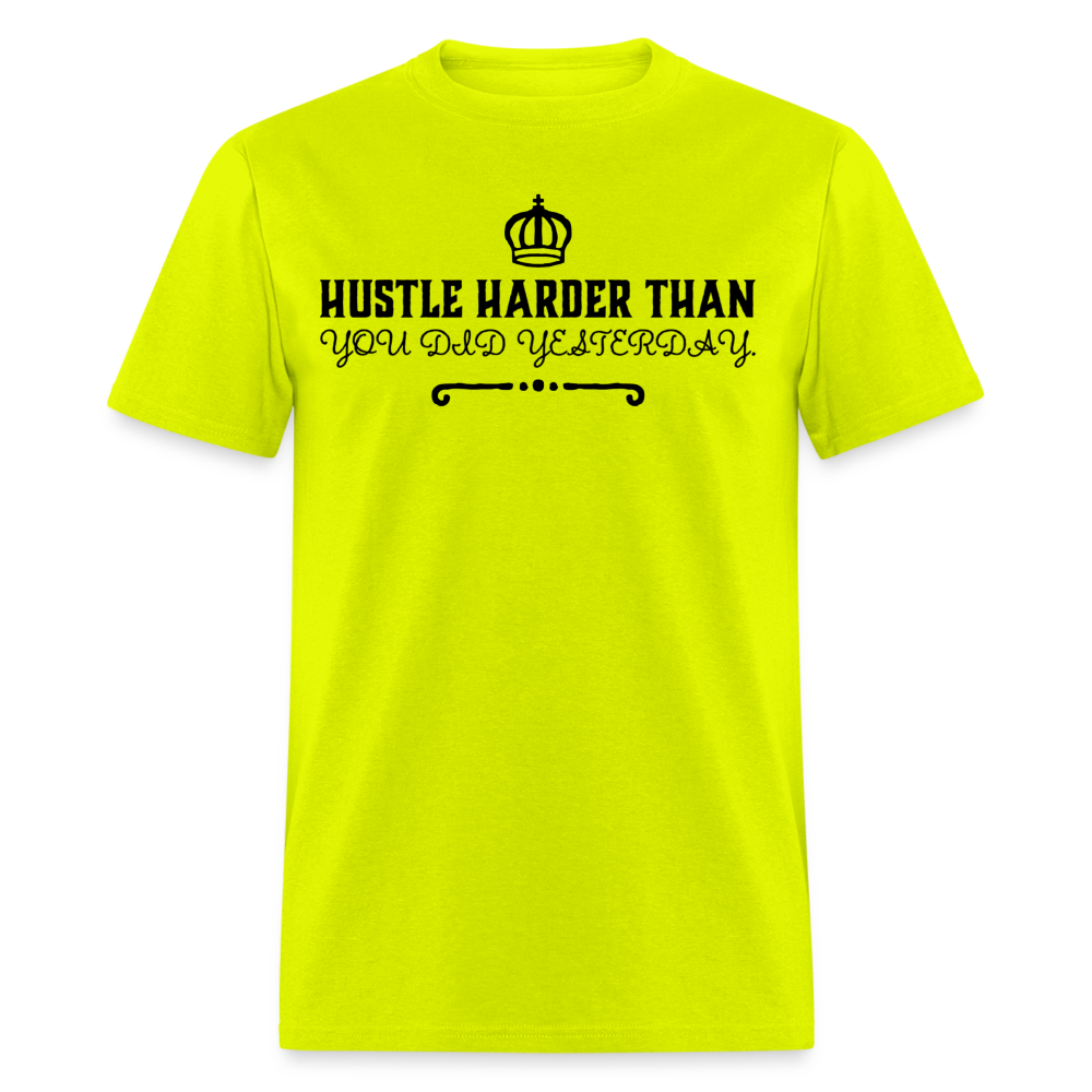 Hustle Harder T-Shirt - safety green