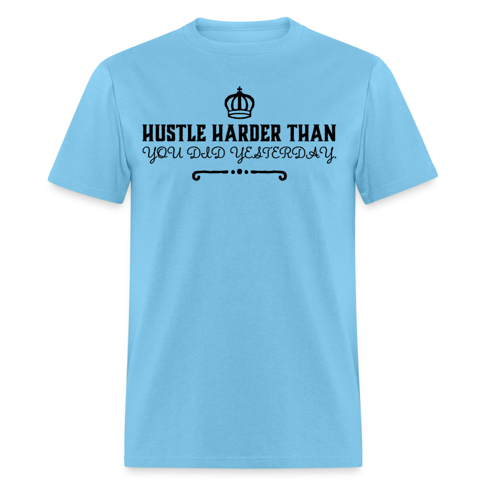 Hustle Harder T-Shirt - aquatic blue