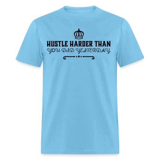 Hustle Harder T-Shirt - aquatic blue