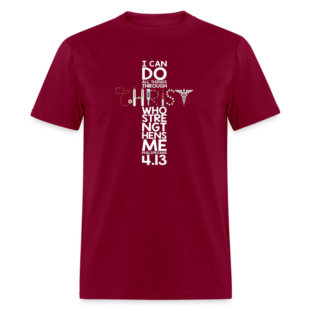 I can do all things T-Shirt - burgundy