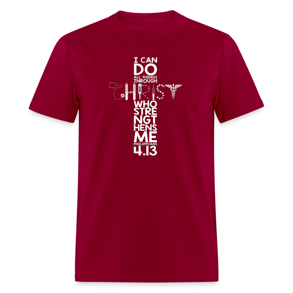 I can do all things T-Shirt - dark red