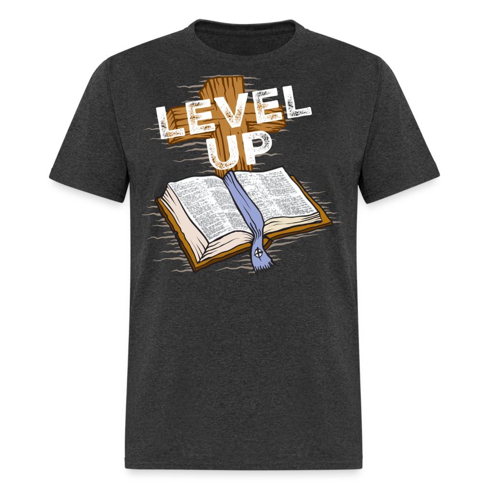 Level Up Reversed T-Shirt - heather black