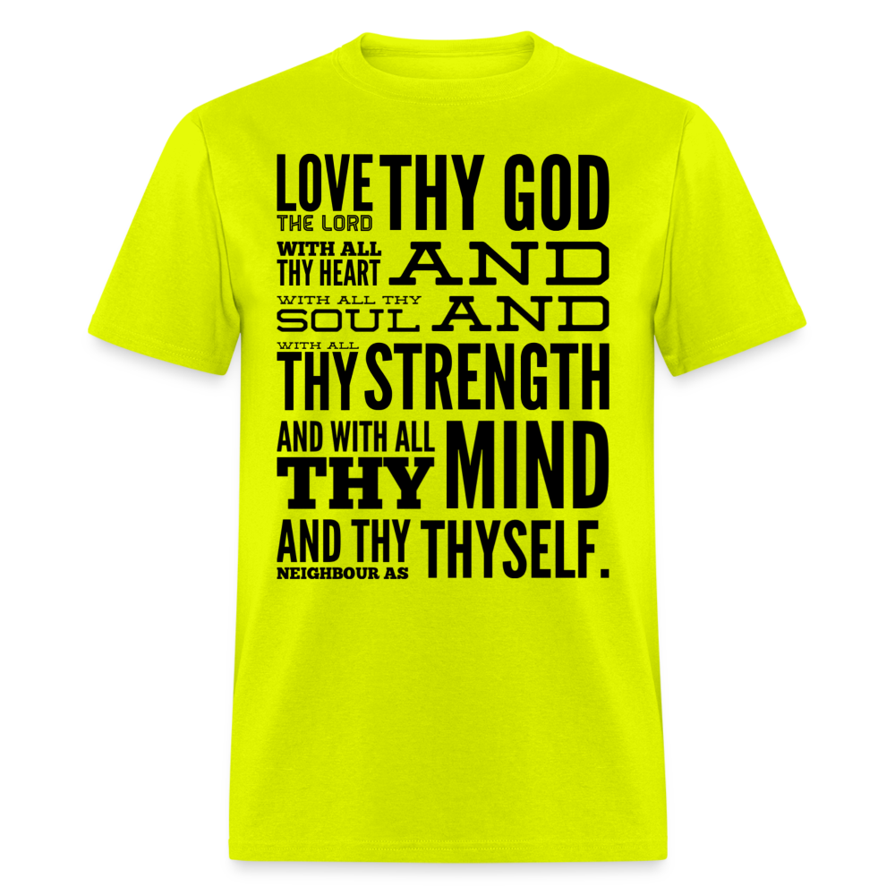 Love Thy God T-Shirt - safety green
