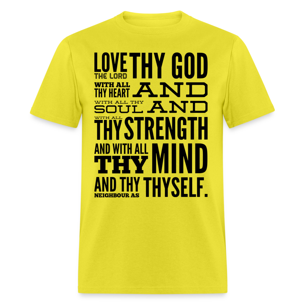 Love Thy God T-Shirt - yellow