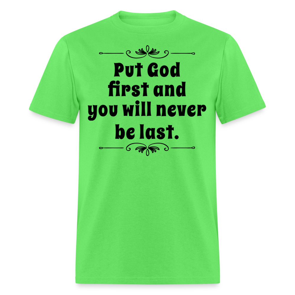 Put God First T-Shirt - kiwi