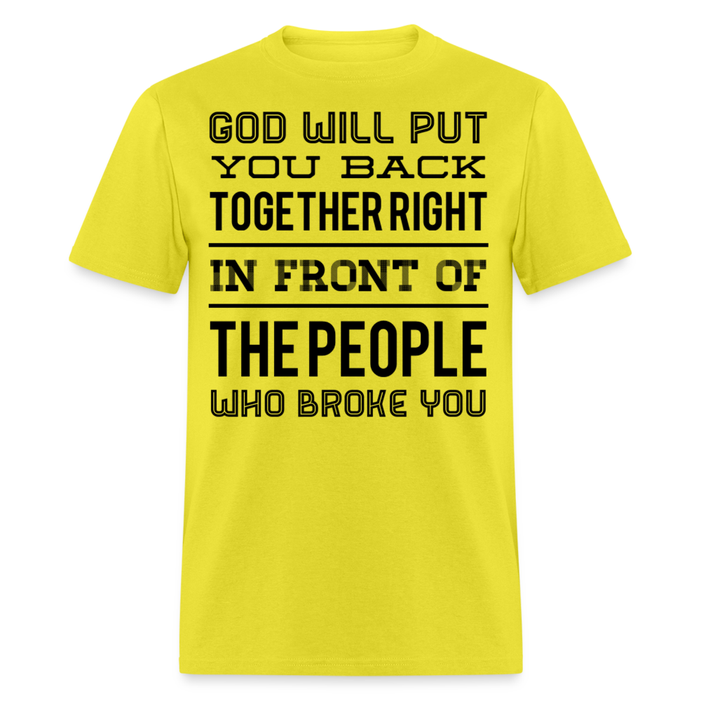 Put you back together T-Shirt - yellow
