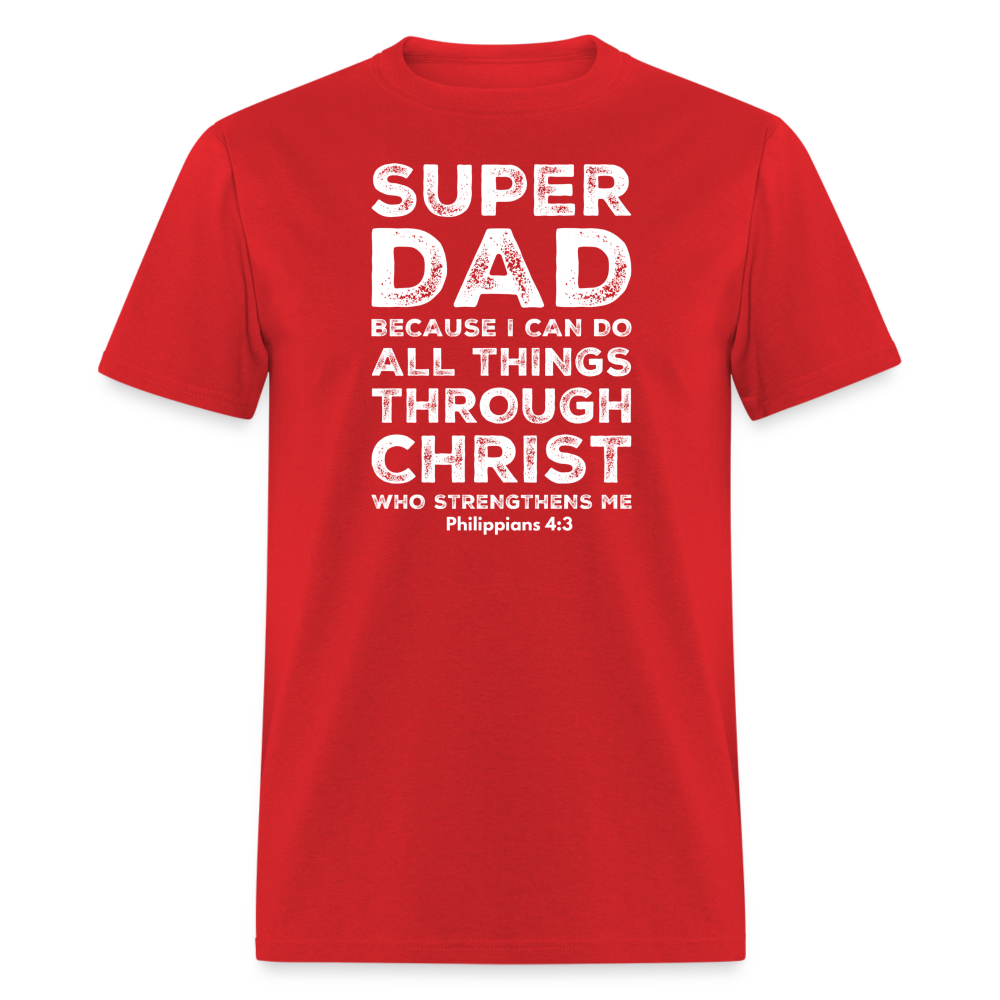 Super Dad Reversed T-Shirt - red