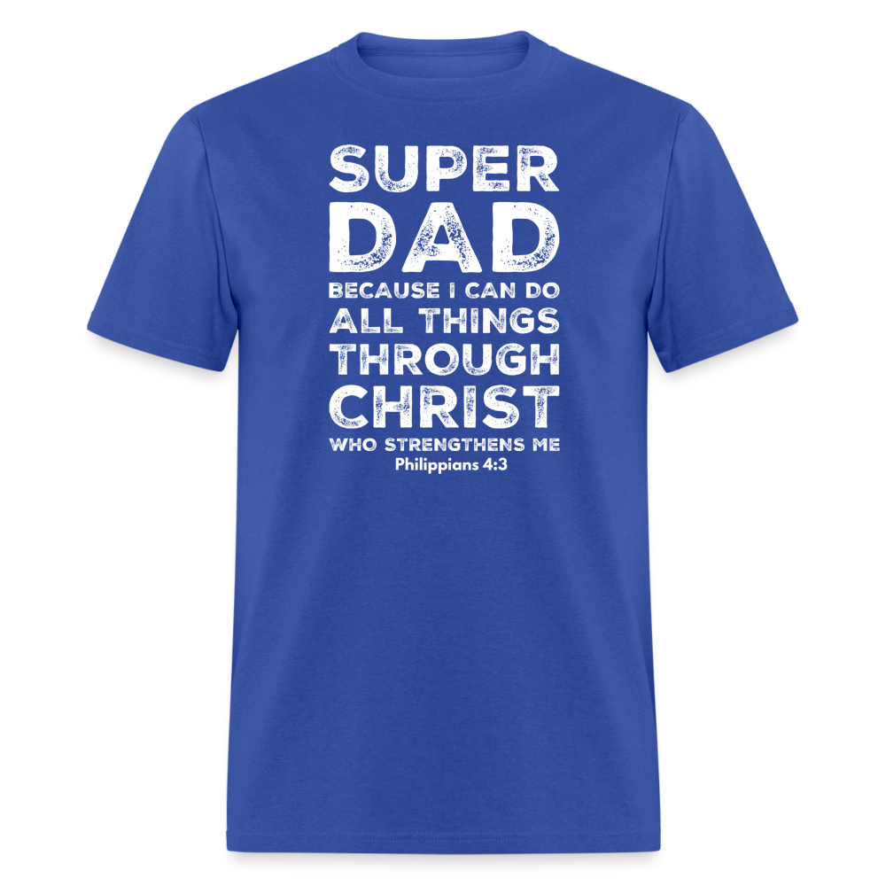 Super Dad Reversed T-Shirt - royal blue