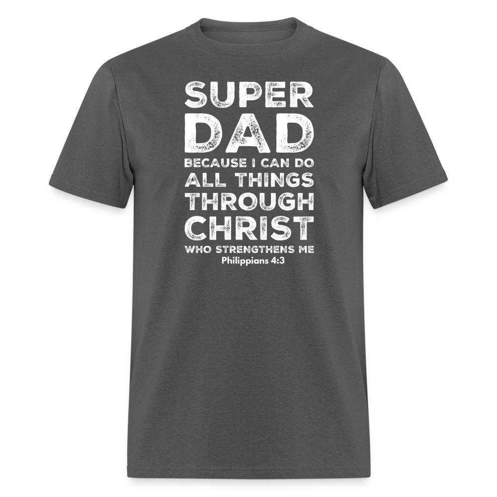 Super Dad Reversed T-Shirt - charcoal