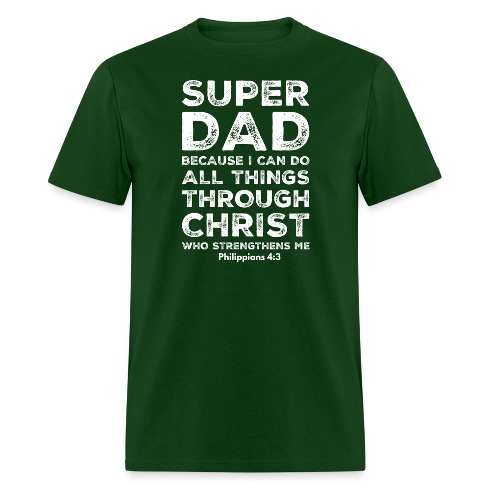 Super Dad Reversed T-Shirt - forest green
