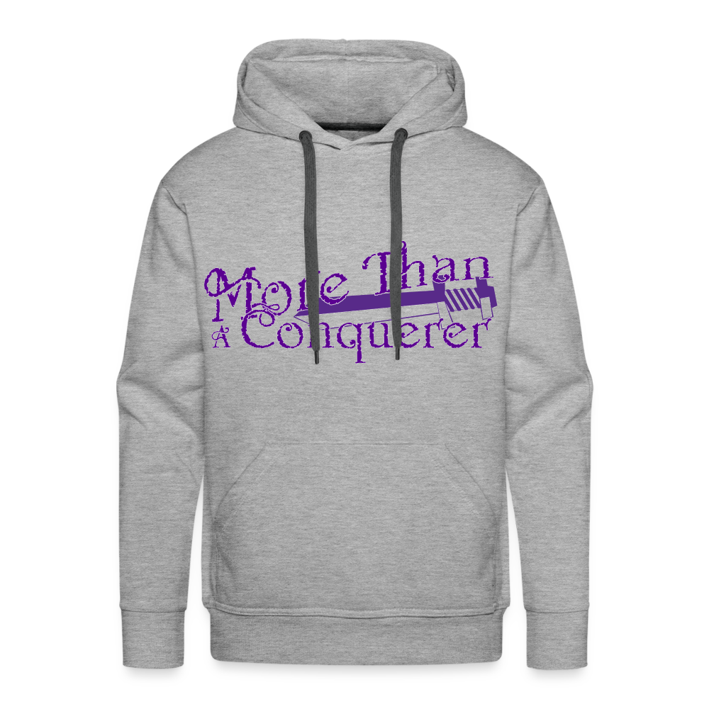 More Than A Conquerer Hoodie - heather grey